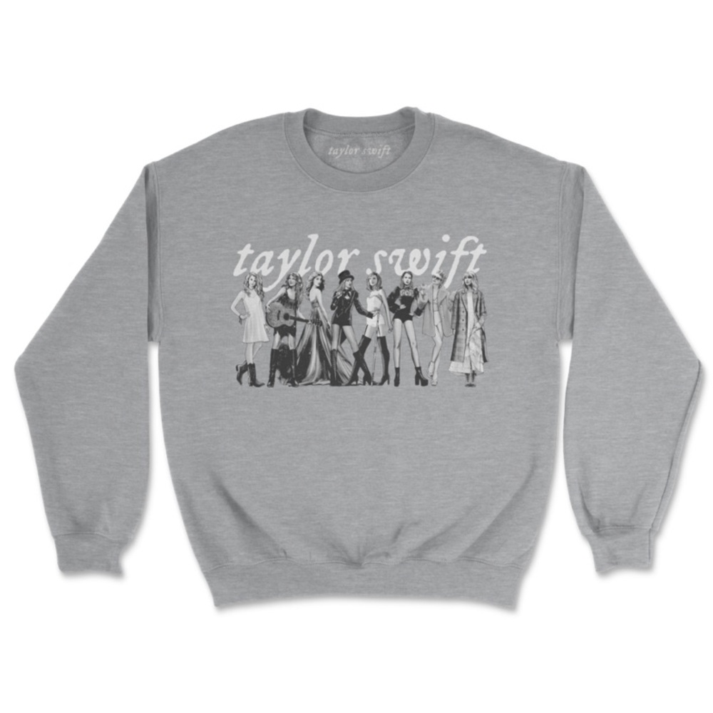 NEW Taylor Swift Eras Crewneck Grayscale